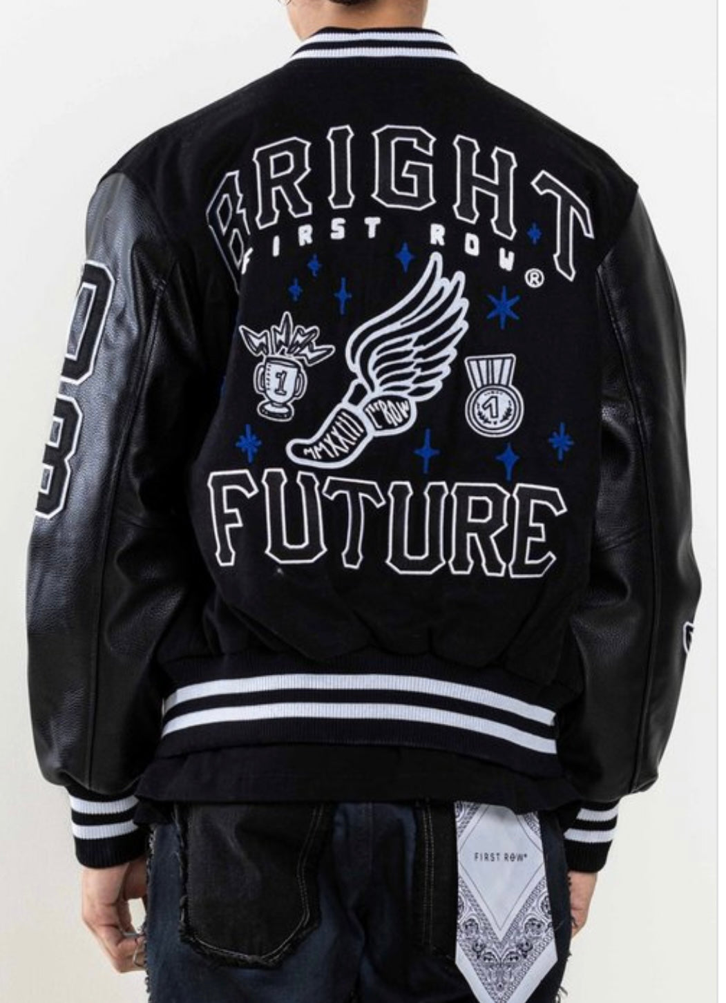 Unisex First Row Varsity Jackets (Black)